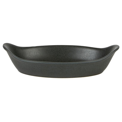 Rustico Carbon Oval Eared Dish 22cm (c31201)