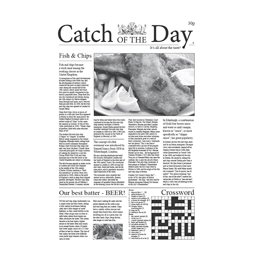 Greaseproof - Daily Catch Small 20x27cm/8"x10.5" - 500 sheet (CB0068)