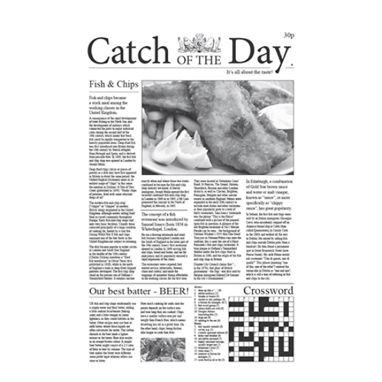 Greaseproof - Daily Catch Small 20x27cm/8"x10.5" - 500 sheet (CB0068)