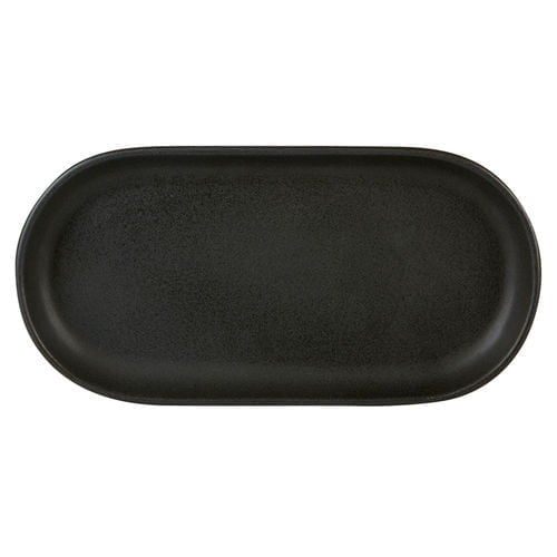 Rustico Carbon Oval Tray 30x 15cm (c33206)
