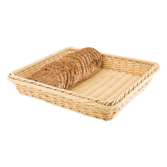 Polpropylene Rattan Basket 32.5x26.5cm (Natural) (m40222)