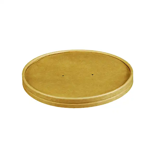 1300ml Kraft Brown Paper Lids with Vent (D5197_P5)