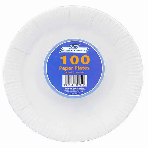 Caterpack 9" Paper Plates (23cm) (D5102_P2)