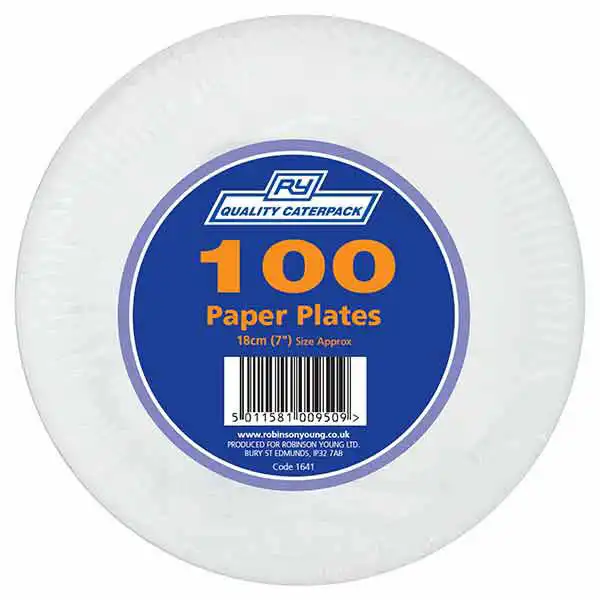 Caterpack 7" Paper Plates (18cm) (D5101_P2)