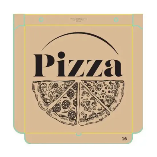 9 Inch Printed Brown Pizza Boxes (D4212_P2)