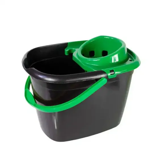 14ltr Green Mop Bucket with Wringer (C9064_P5)