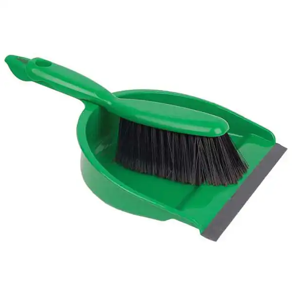 Green Dust Pan & Brush Set (Soft) (C8324_P5)