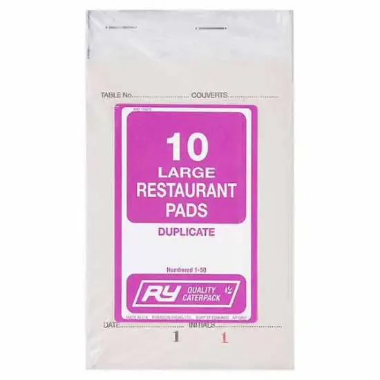 Large Plain Restaurant Order Pads (A1256_P2)