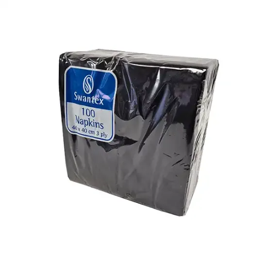 40cm/3ply Black Napkins (273377_P2)