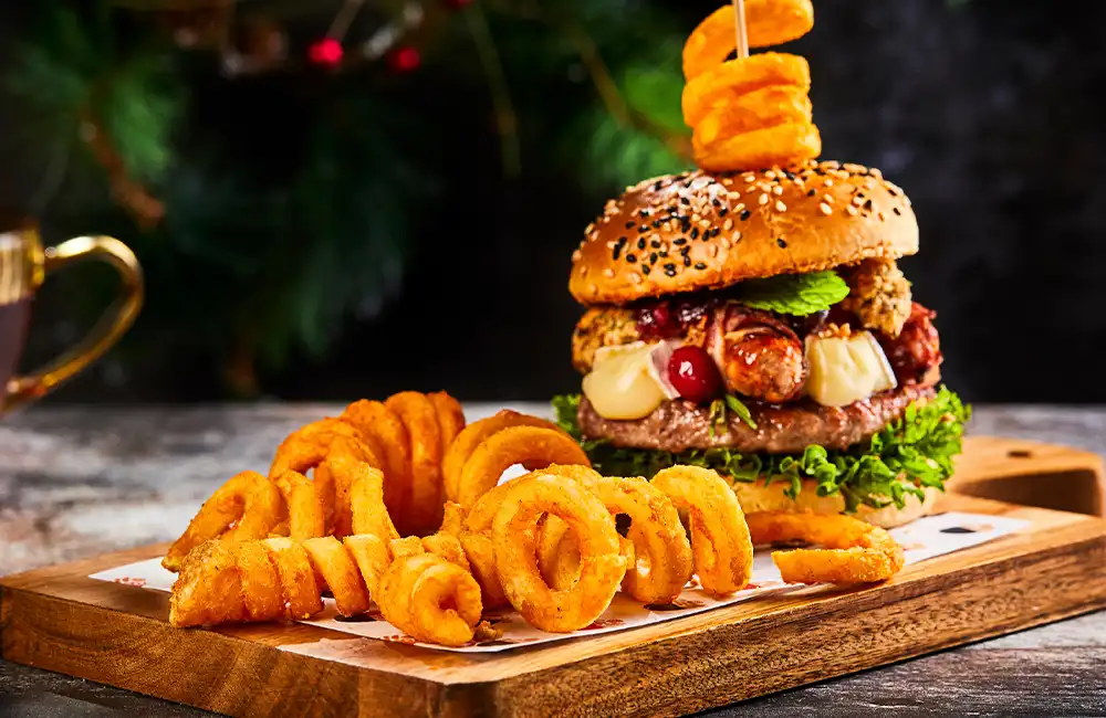 Twister Burger Crowned with a Christmas Twist