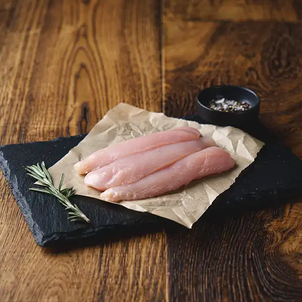 Chicken - Strips, Hand Cut, Avg. 45-60g (bplt36cp5)