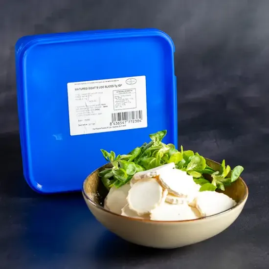 IQF Goats Cheese Slices, 7g (282824p2)