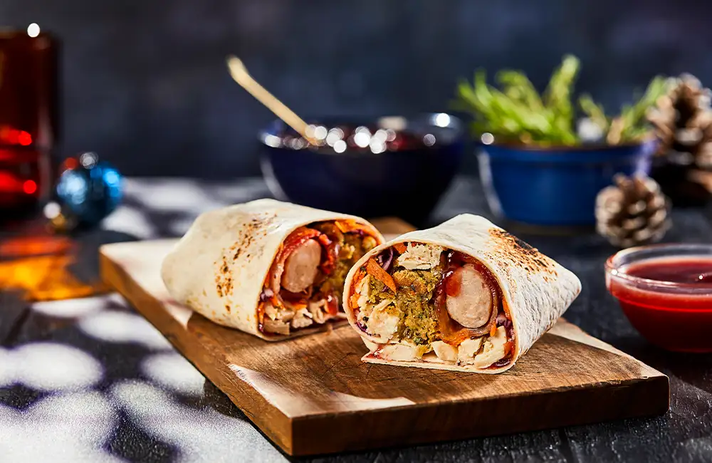 Paxo Wrap with Cranberry Dipping Gravy Recipe
