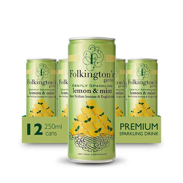 Folkington’s Gently Sparkling Lemon & Mint Pressé Cans (a93519p2)