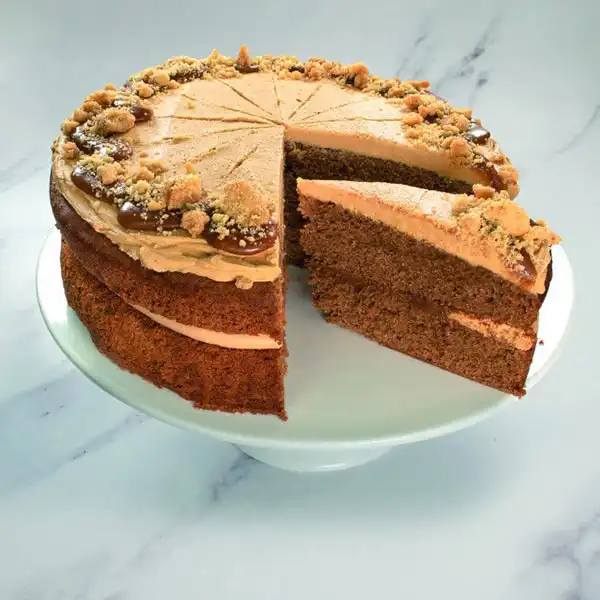 Gluten Free Speculoos Caramel Cake (1602p1)