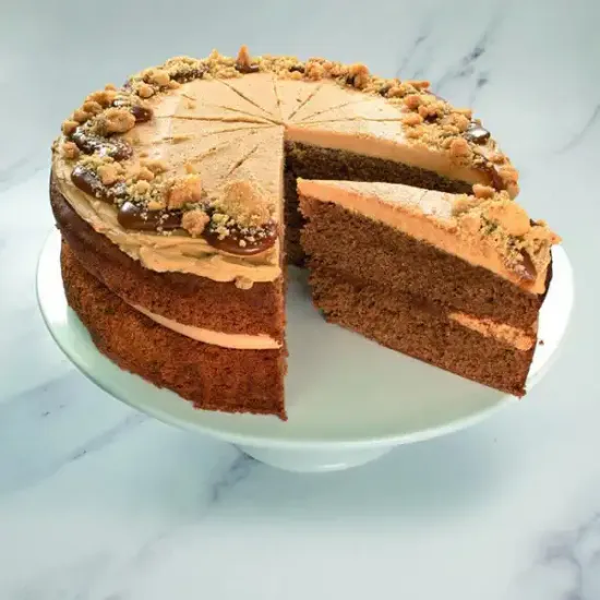 Gluten Free Speculoos Caramel Cake (1602p1)