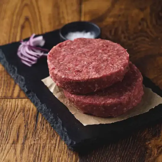 British Beef Burger with Red Onion - Avg. 200g (bb4572p5)