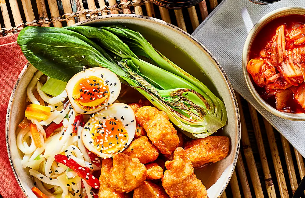 Quick & Easy Crispy Chicken Udon Ramen Recipe