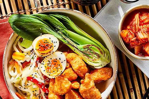 Quick & Easy Crispy Chicken Udon Ramen Recipe