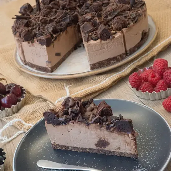 Loaded Chocolate Fudge Brownie Cheesecake (74150p1)