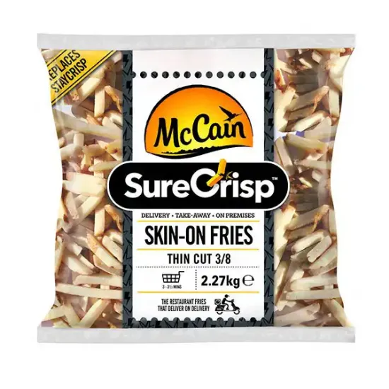 'Surecrisp' Skin-on Thin Cut Fries - 3/8 (031157p2)