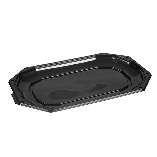 Large Black Octagonal Platter Bases (d5136p2)