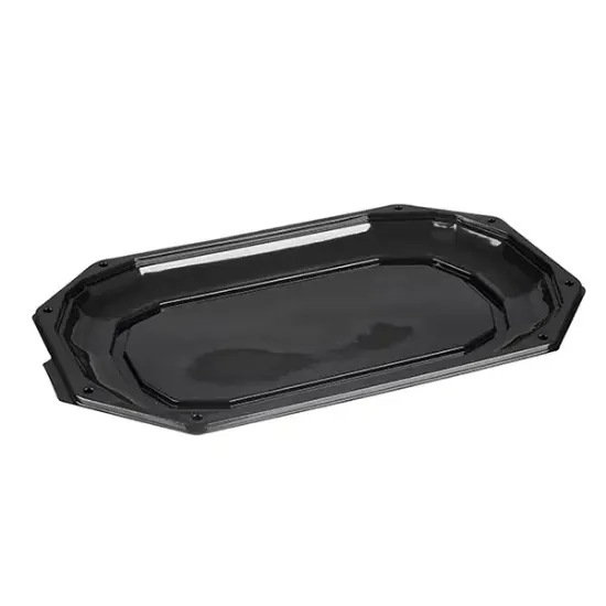 Large Black Octagonal Platter Bases (d5136p2)