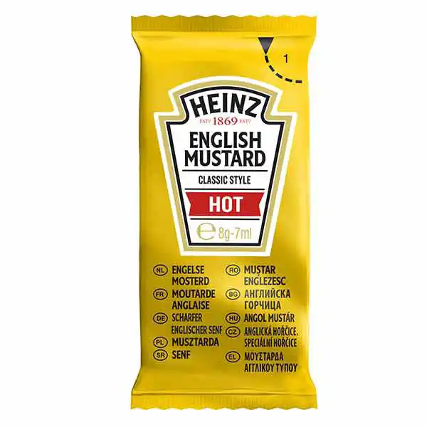 Hot English Mustard Sachets (21211p2)