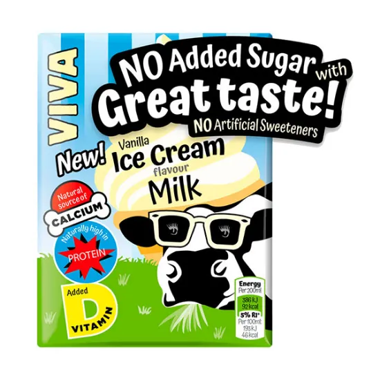 Viva Vanilla Ice Cream Milk Drink Cartons (z60795p2)