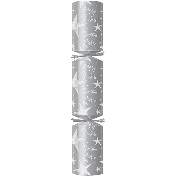 10" Silver Dazzling Star Christmas Cracker (273279p2)