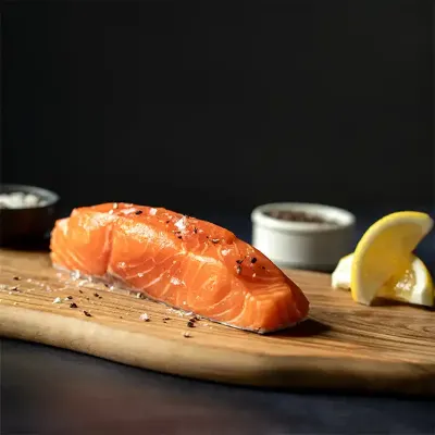 Fresh Salmon Fillet Skin On 7-8oz ()