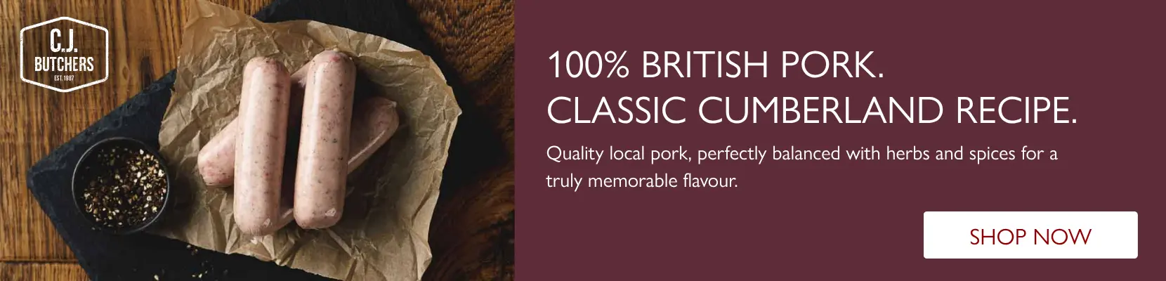 Sausage Cumberland British Pork