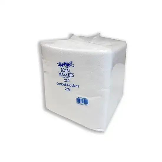 22cm/2ply White Cocktail Napkins (273382p2)