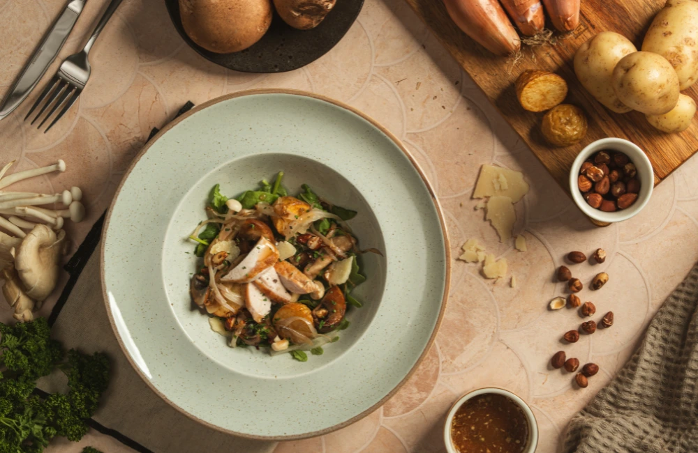 Woodland Mushroom and Crispy Potato Salad