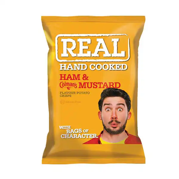 Hand Cooked Ham & English Mustard Flavour Crisps (a1075p2)