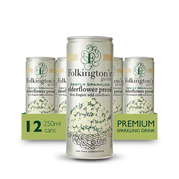 Folkington’s Gently Sparkling Elderflower Pressé Cans (a93517p2)