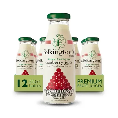 Folkington’s Cranberry Juice Bottles ()
