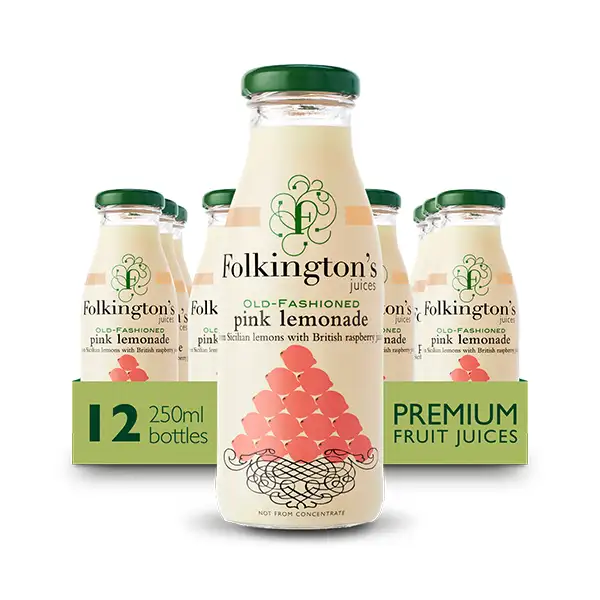 Folkington’s Old Fashioned Pink Lemonade Juice Bottles (a93512p2)