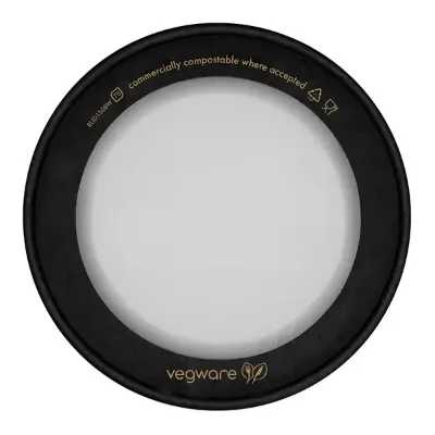 Round Black Paper Window Lid ()