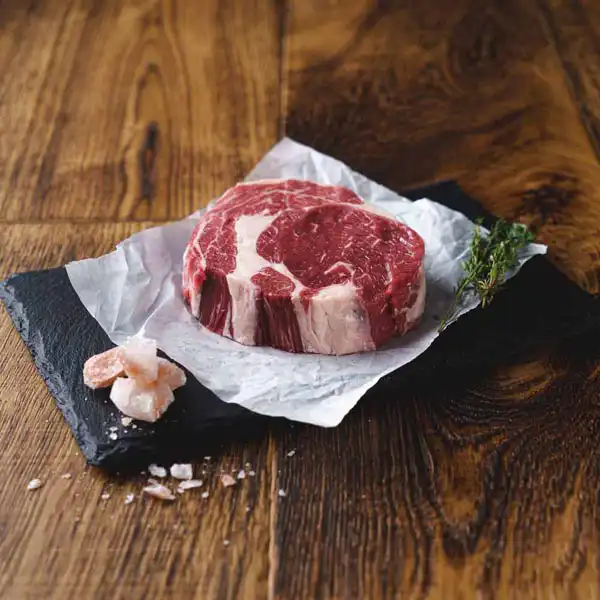 British Beef Himalayan Salt Dry Aged Ribeye Steak - Avg. 8oz, Each (bb0215p5)