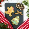 Iced Gingerbread Santa & Xmas Tree (a16092p5)