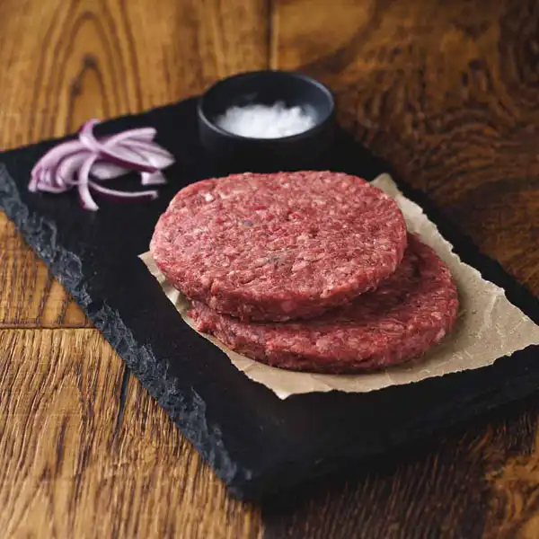 British Beef Burger with Red Onion - Avg. 100g (bb4570p5)