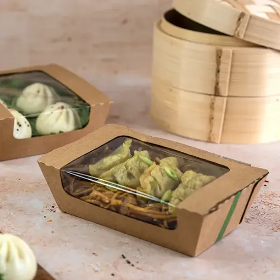 Hinged Window Takeaway Box, 8 x 5" (d5827p1)