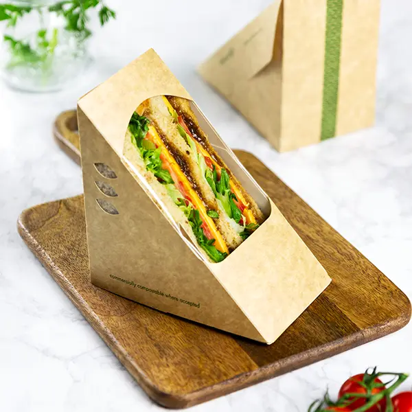 Vegware Deep Fill 75mm Kraft Sandwich Wedge (d5829p1)