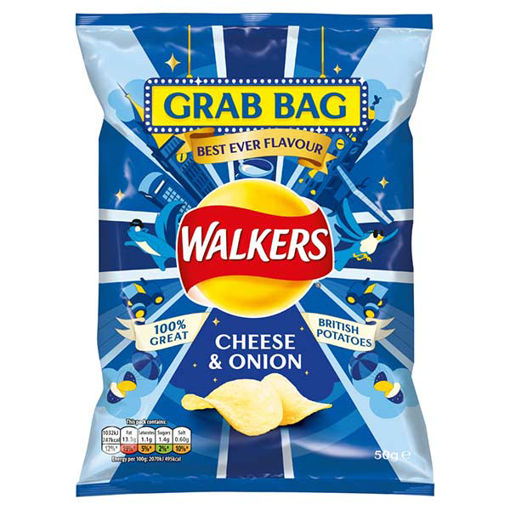 Picture of Walkers Cheese & Onion Crisps (32x50g)