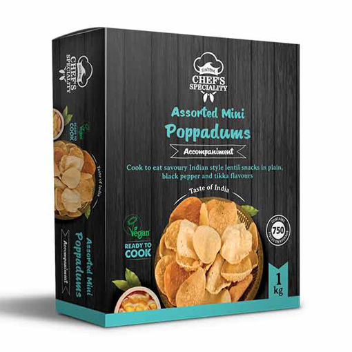 Picture of Assorted Mini Poppadums (2x1kg)