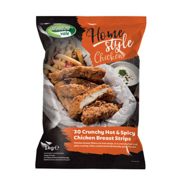Picture of Meadow Vale Crunchy Hot & Spicy Chicken Breast Strips (4x1kg)
