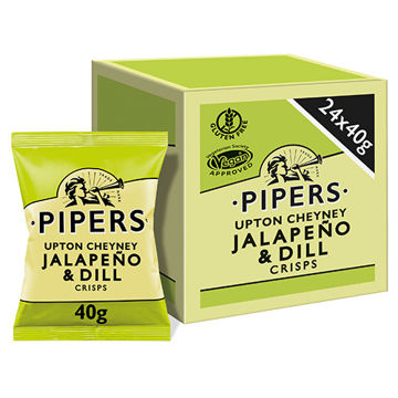 Picture of Pipers Upton Cheyney Jalapeno & Dill Crisps (24x40g)