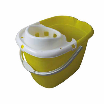 Picture of Robert Scott 14ltr Yellow Mop Bucket with Wringer (10x14L)
