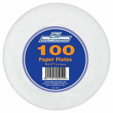 Picture of Robinson Young Caterpack 7" Paper Plates (18cm) (10x100x18cm)